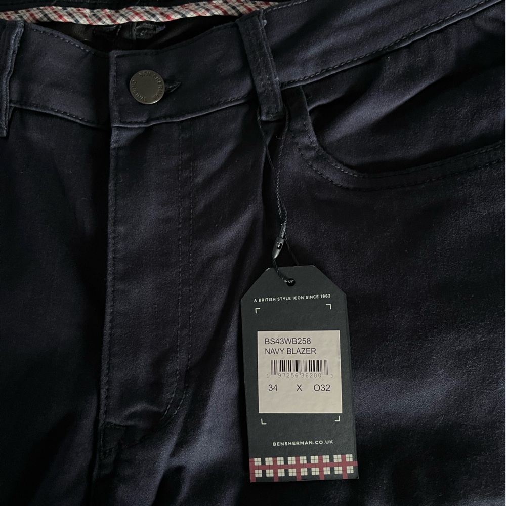 Ben Sherman NWT Travelers Stretch Pants Slim Fit 34x32 but fits well for 30L